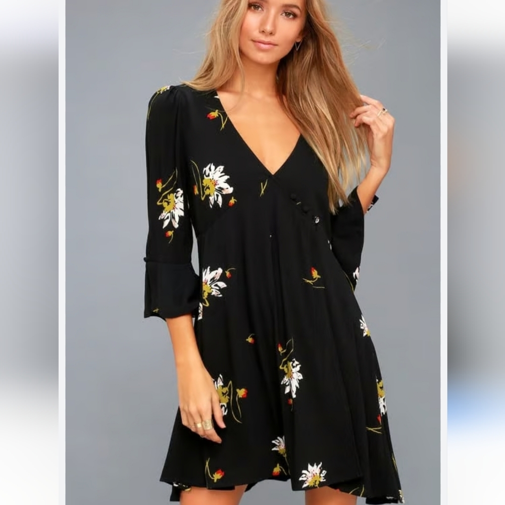 Free People Time On My Side mini wrap dress